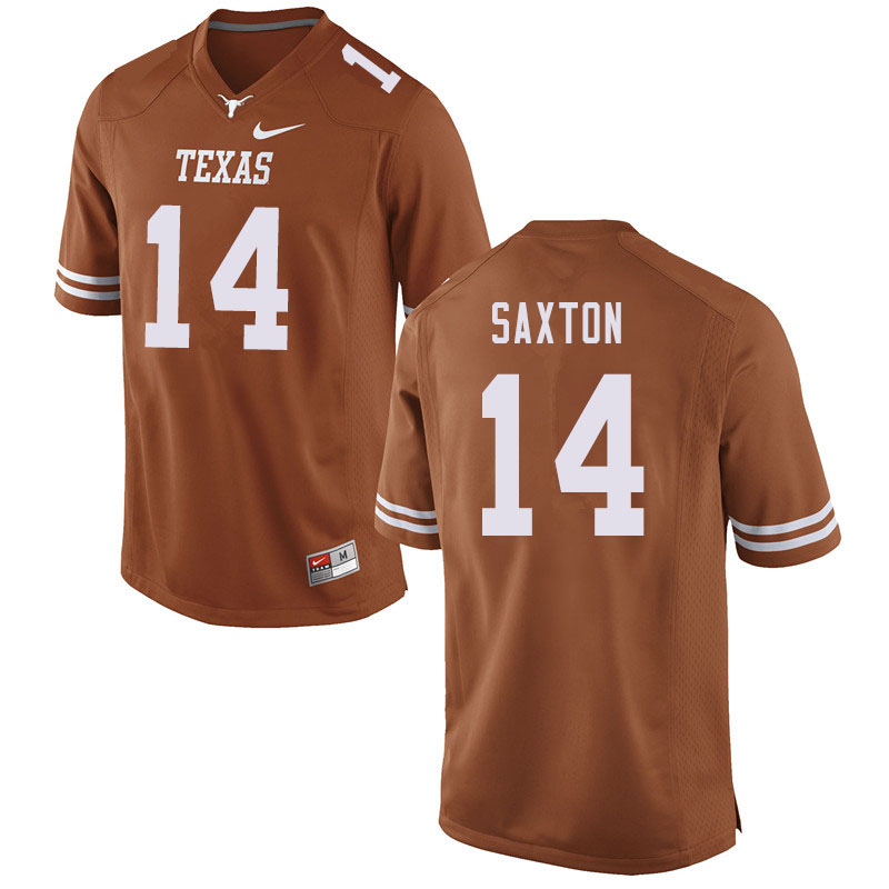 Men #14 Sam Saxton Texas Longhorns College Football Jerseys Sale-Orange